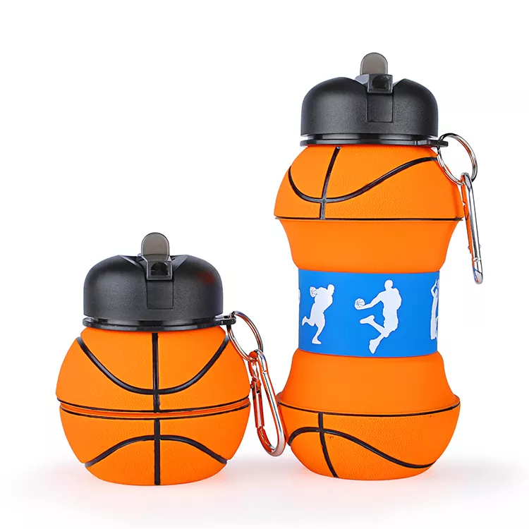 BPA-Free Silicone Basketball Water Bottle