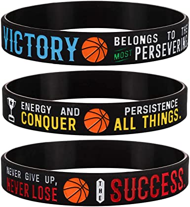 Inspirational Quote Basketball Bracelets